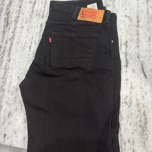 Levi's Men's Dark Black Straight Jeans